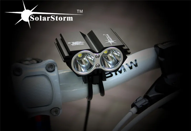Doprava zadarmo 5000 Lumenov 2x XML U2 LED Cyklistické Bicykli Bicyklov Svetla Svetlometov + 8.4 V Batériou Box