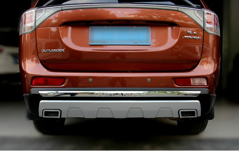 Doprava zadarmo ,Vysoká Kvalita Auto styling Plastový Predný+Zadný Nárazník Stráže Chránič Pre Mitsubishi Outlander Roky 2013-Auto-styling