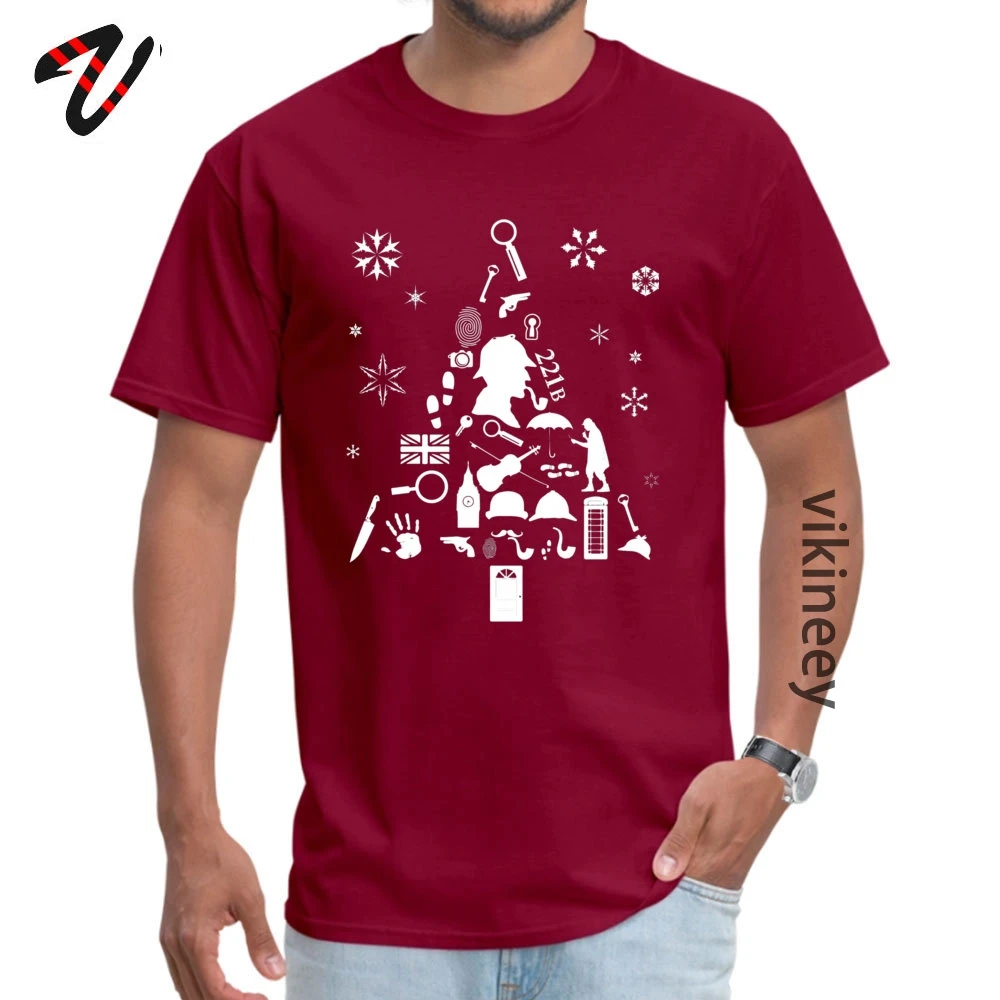 Dospelých Gintama est Zábavné Topy Tričko O Krk Leto/Jeseň Bavlna T-Shirt Európe Krátke Rock Vianočný Strom Sherlock Holmes Topy Tees