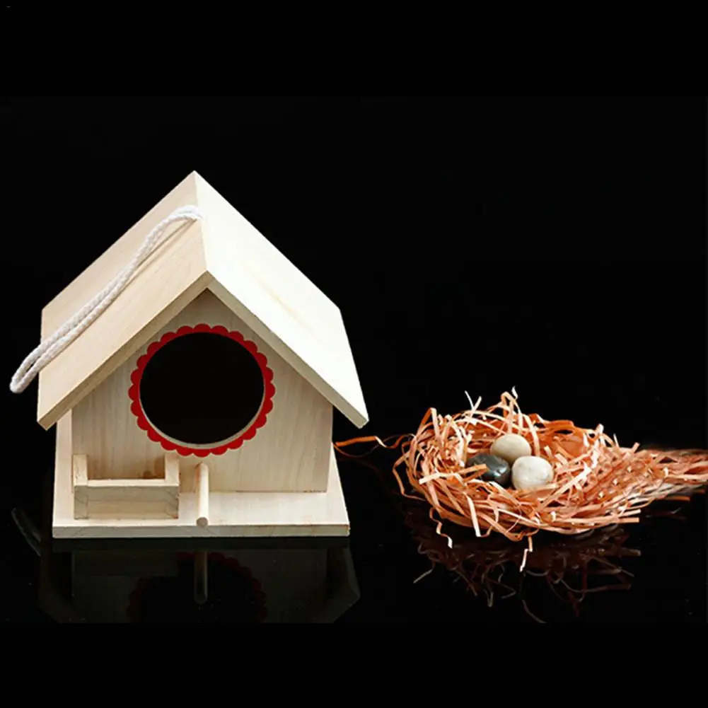Drevené Birdhouse Malé Outdoor Záhrada Papagáj Vtáčie Hniezdo Drevené Bird House Klietku Domáce Zvieratá