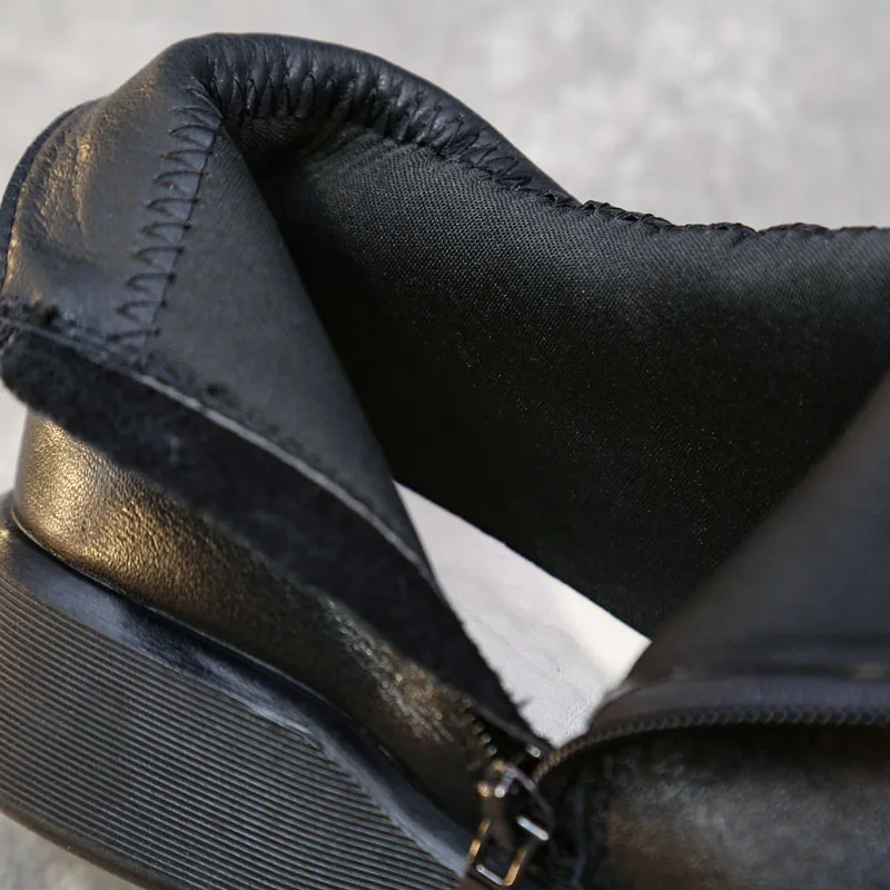 DRKANOL Klasické Čierne Ženy Topánky Originálne Kožené Bočné Zips, Ploché Členková Obuv Pre Ženy, Jeseň, Zimu Teplé Ležérne Topánky
