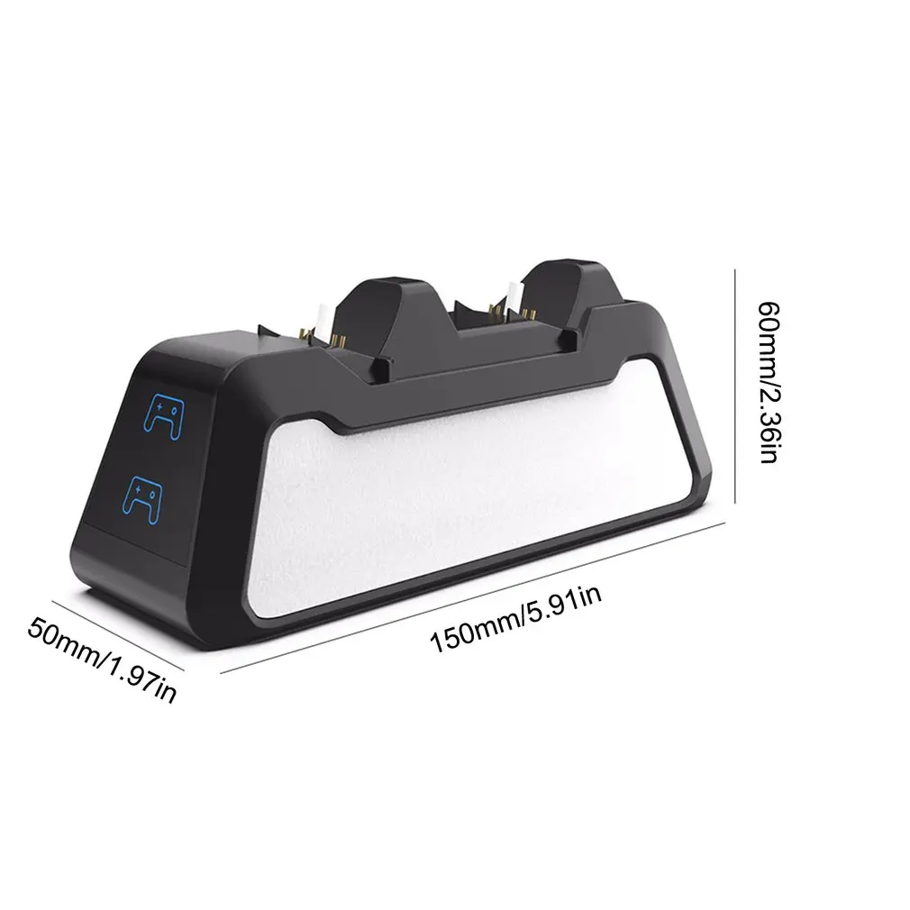 Dual Rýchlo Nabíjačka pre PS5 Bezdrôtový ovládač USB 3.1 Typ-C Nabíjacej Kolísky Dock Stanica pre Sony PlayStation5 Ovládač Gamepad