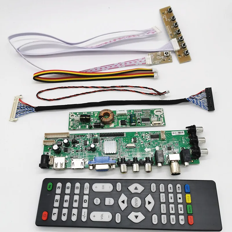 DVB-T2/DVB-T/DVB-C digitálny LCD TV Ovládač Radiča Doske Auta 23.8 palcový LM238WF2 SSA1 1920*1080 3663LCD radič rady urob si sám auta