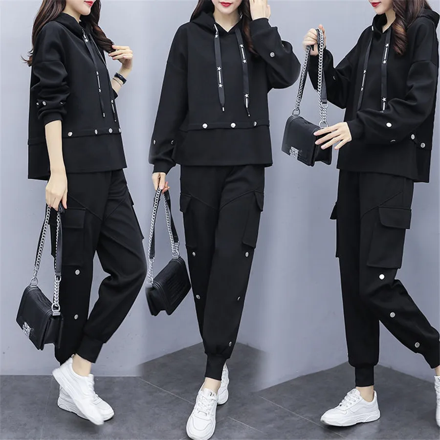 Dve kus set-top a nohavice, oblečenie pre ženy moderné oblečenie jeseň fashion 2020 tepláková súprava kórejský štýl nový príchod zimy
