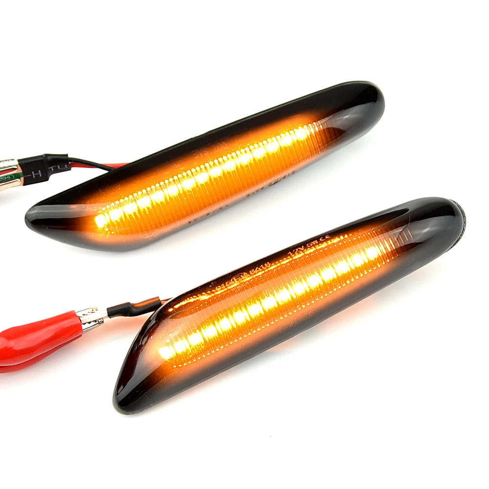 Dynamické Tečie Sekvenčné LED Bočné Obrysové svetlo lampy Jasné, pre BMW E46 E60 E61 E81 E82 E83 E84 E87 E90 E91 E92 E93