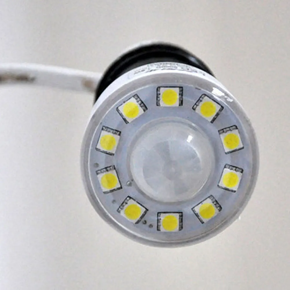 E27/US Plug Lampa 110V 10LED Ľudské Telo, Pohybový Senzor PIR Infračervené LED Kukurica Žiarovka Lamparas Garáž Nočného Luster Pozornosti