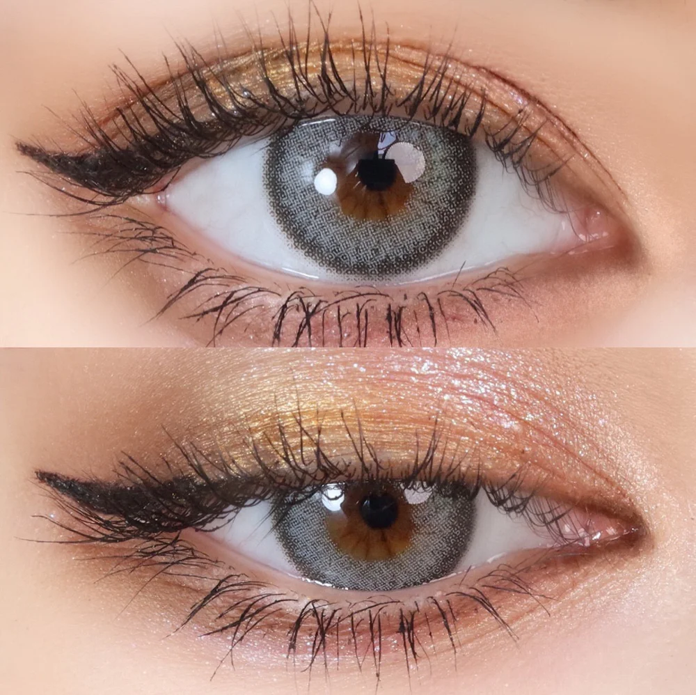 EASYCON Egypt zlaté mäkké Kozmetické kontaktné šošovky, Farebné Kontaktné Šošovky pre oči exkluzívne make-up krátkozrakosť predpis stupeň