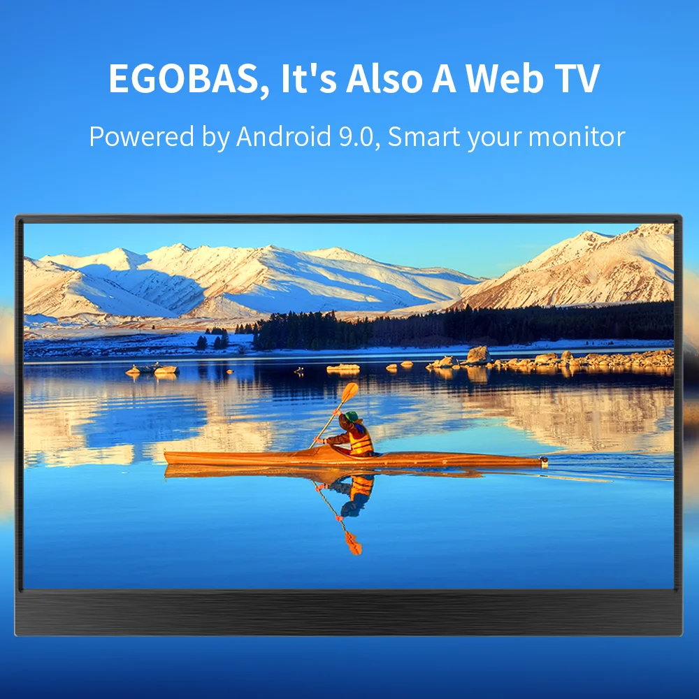 EGOBAS 15.6 WiFi Prenosný Monitor Bezdrôtovej Projekcie Smart IPTV APP Store 4K Dekódovanie Bluetooth Diaľkové Ovládanie Hlasového Asistenta