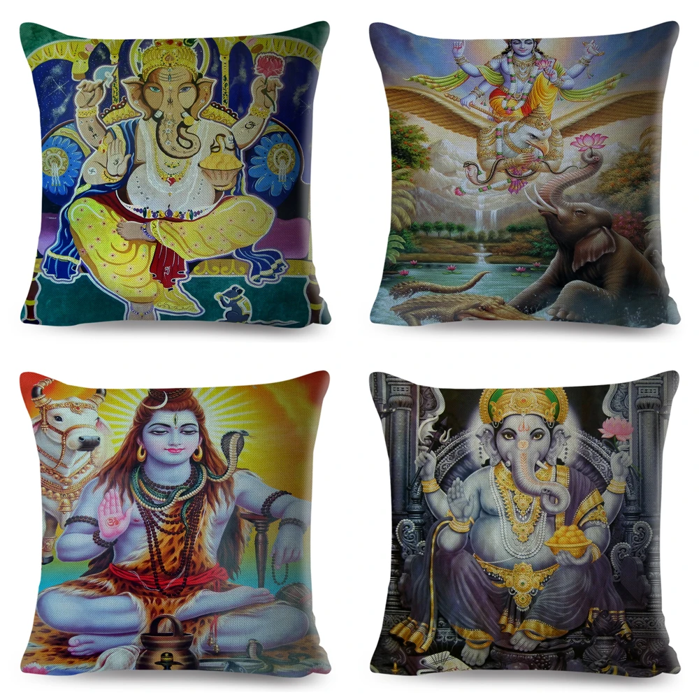 Farebné Indickej Mytológie Shiva Vankúš Bielizeň Dekor Vankúš na Gauč Auto Domov obliečka na Vankúš 45x45cm Pliiows Zahŕňa