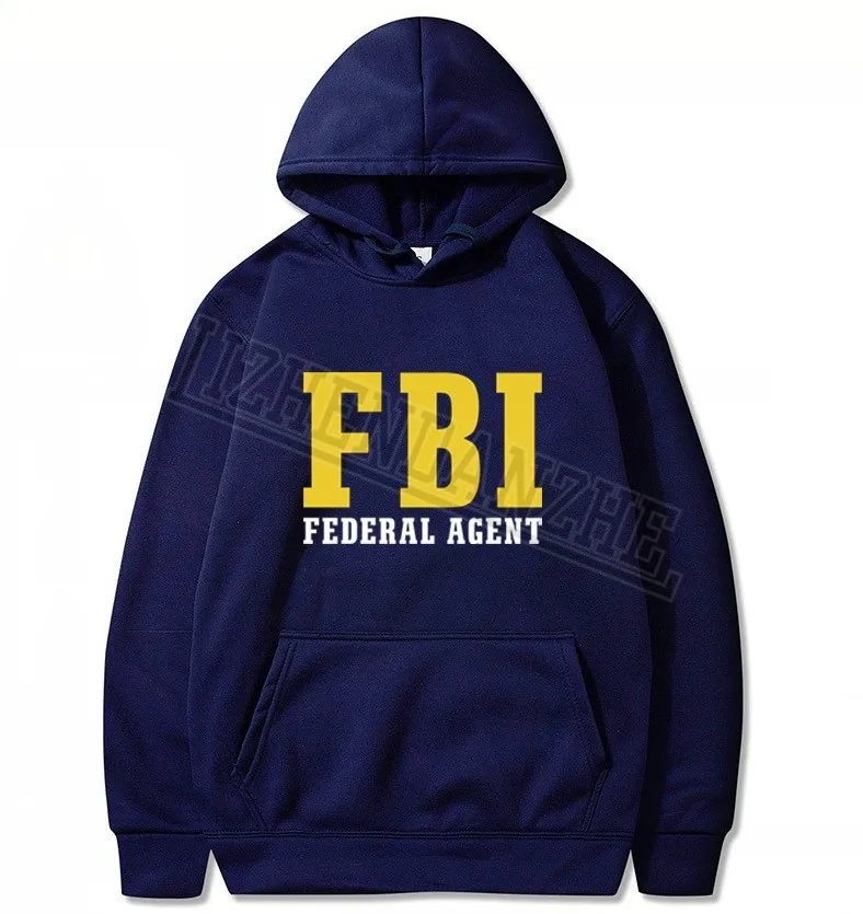 FBI Hoodies agent tajnej služby polície CIA Zamestnancov pánske Mikiny Jar Jeseň Muž Bežné Hoodies Mužov a žien Mikina Topy