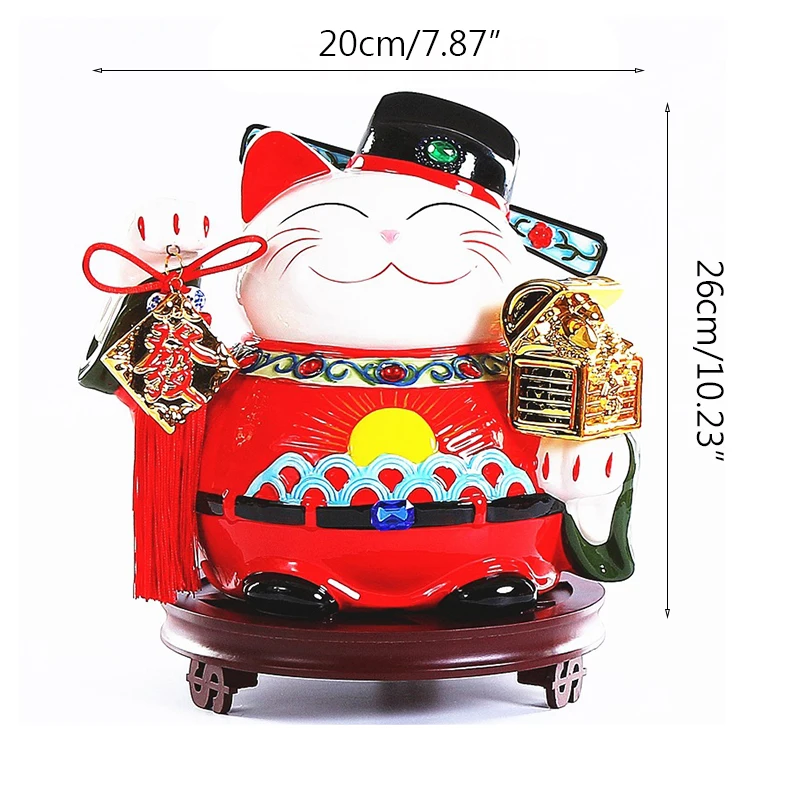 Feng Shui Dekorácie, Figúrky Šťastie Mačka Plus Veľkosť Bohatstva Boh Socha Domáce Dekorácie Doplnky, Keramické Figúrky Remeselníci