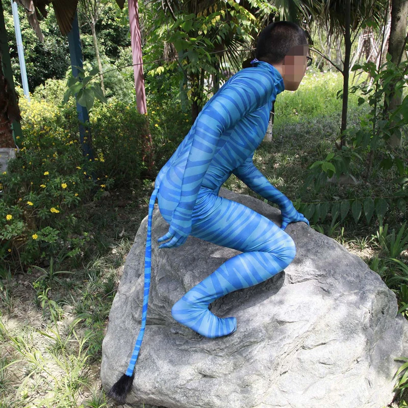 Film Avatar 2 Jumpsuit Cosplay Kostým Polyester Na'vi Chvost Kombinézu Dospelých Unisex Halloween Dary