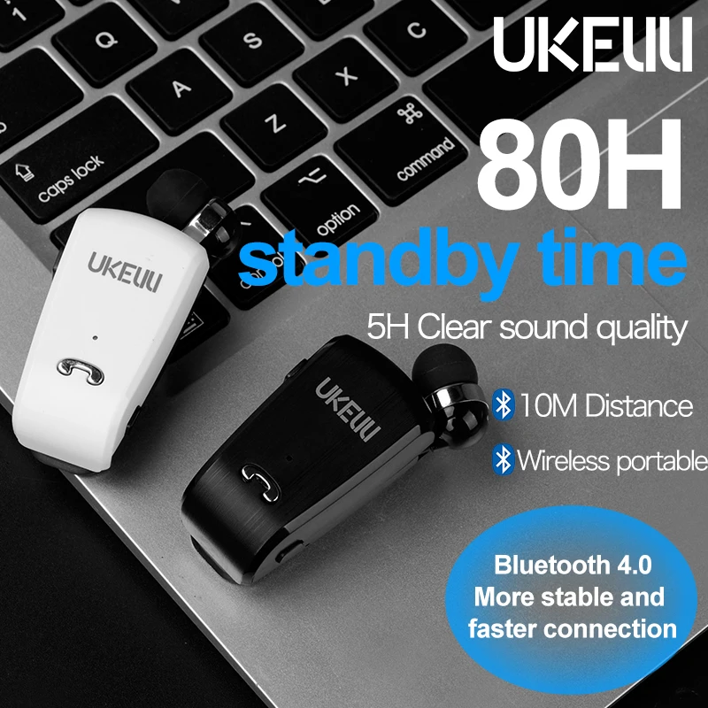 FINEBLUE UK890 Bluetooth Slúchadlo Originálne Handsfree prenosnosť škálovateľné bezdrôtové Slúchadlá s Mikrofónom klip Slúchadlá