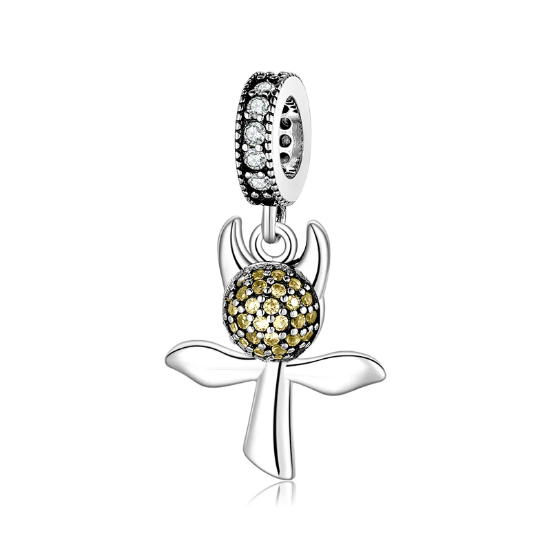 Fit Pôvodné Kúzlo Ženy Prívesok Náramky DIY Zlatý Kvet, Zirkón Korálky 925 Sterling Silver Šarm, Robiť Šperky
