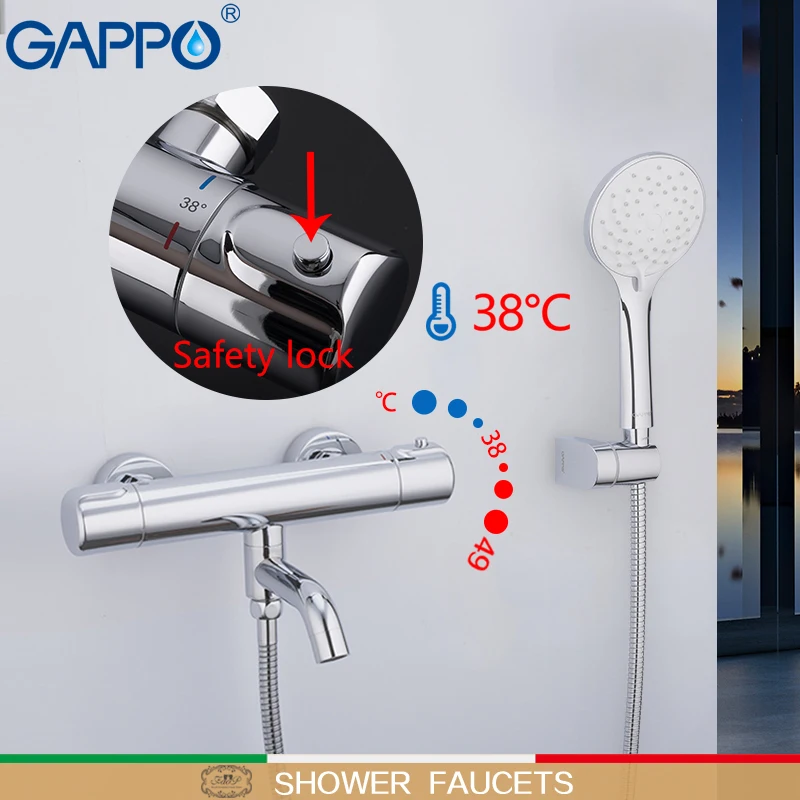 GAPPO Vaňou, termostatické Batérie, batérie, kúpeľňa so sprchovacím kútom kohútikov mosadze, termostatické zmiešavacie ťuknite na položku G3290