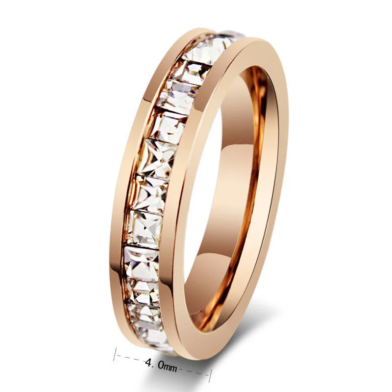 Geometrický Dizajn Ženy Móda Snubný Prsteň Rose Gold Ring Titánové Ocele, Prstene Pre Ženy Lete Zapojenie Šperky R044