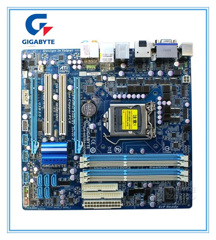 Gigabyte GA-H55M-UD2H H55 pôvodné mainbaord H55M-UD2H DDR3 LGA 1156 používa ploche dosky