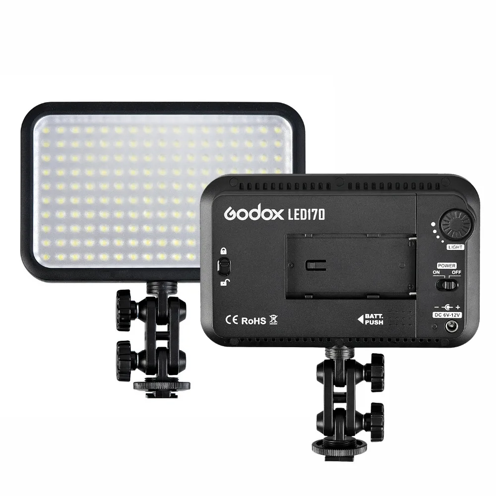 Godox LED170 Video Svetlo 170 LED Lampa Štúdiové Osvetlenie 2700LM 5500-6500K Plynulou Jasu pre Fotoaparát DV Canon Nikon