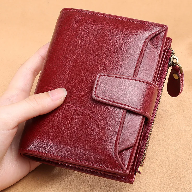 GROJITOO Nové Originálne Kožené dámske peňaženky krátke multi-funkčné peňaženka pre ženy kvalitné zips, pracka dámske peňaženky