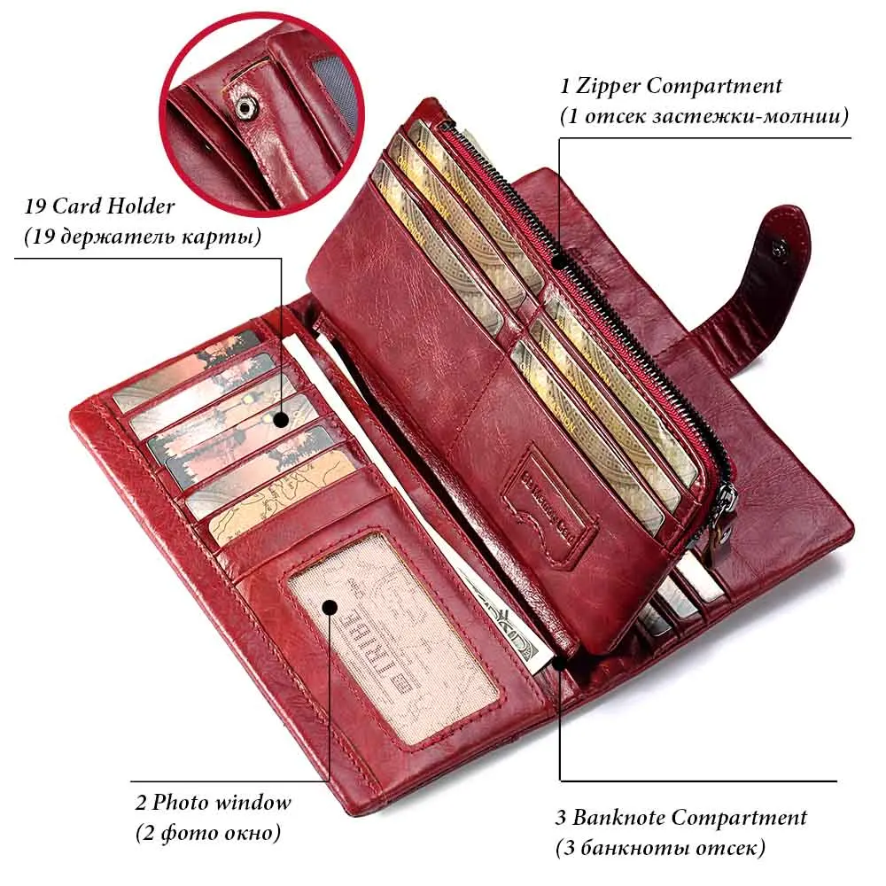 GZCZ 2020 Originálne Kožené peňaženky pre Ženy Peňaženka peňaženku Žena Luxusné Hovädzie Kože Podnikania Žien Kabelka Originálne Kožené Puzdro