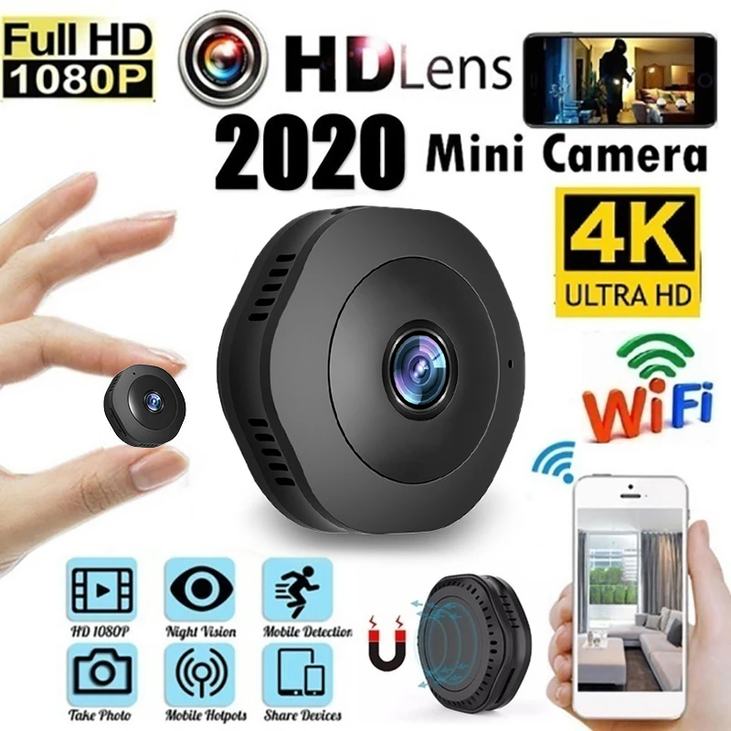 H6 Mini Aplikácie Fotoaparát s rozlíšením Full HD 1080P 4K Cam 150 stupňový Uhol Bezdrôtová WiFi IP Network Monitor Bezpečnosti Noc Verzia Cam