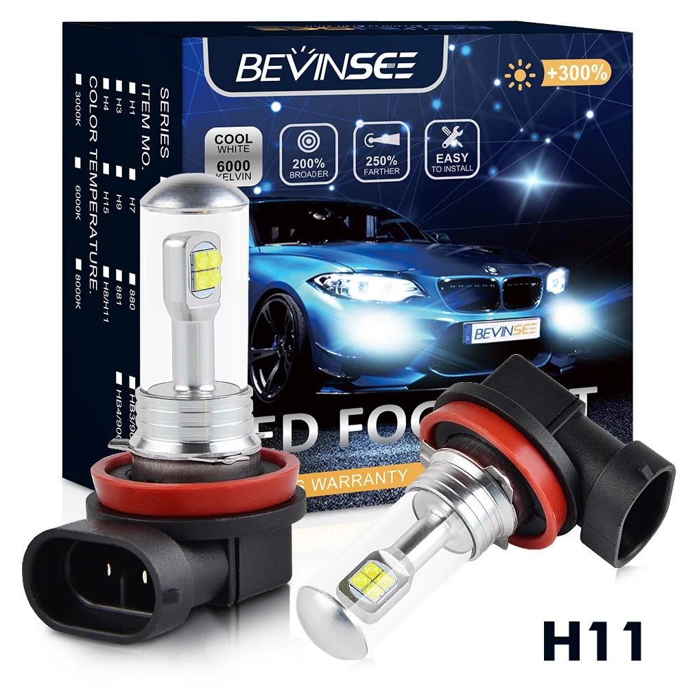 H8 H11 LED Hmlové Svetlá Žiarovky 6500K 80W 1500LM Auto Hmlové svetlomety Volkswagen Passat 2012 2013 2016 2017 2018 2019