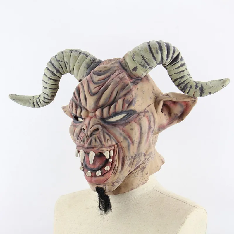 Halloween Krava Horn Ghost Cosplay Maska Bar Strany Hrozné Zviera Latex Pokrývky Hlavy Strašidelné Horn Maska Halloween Zdobiť Vykonávať Maska #