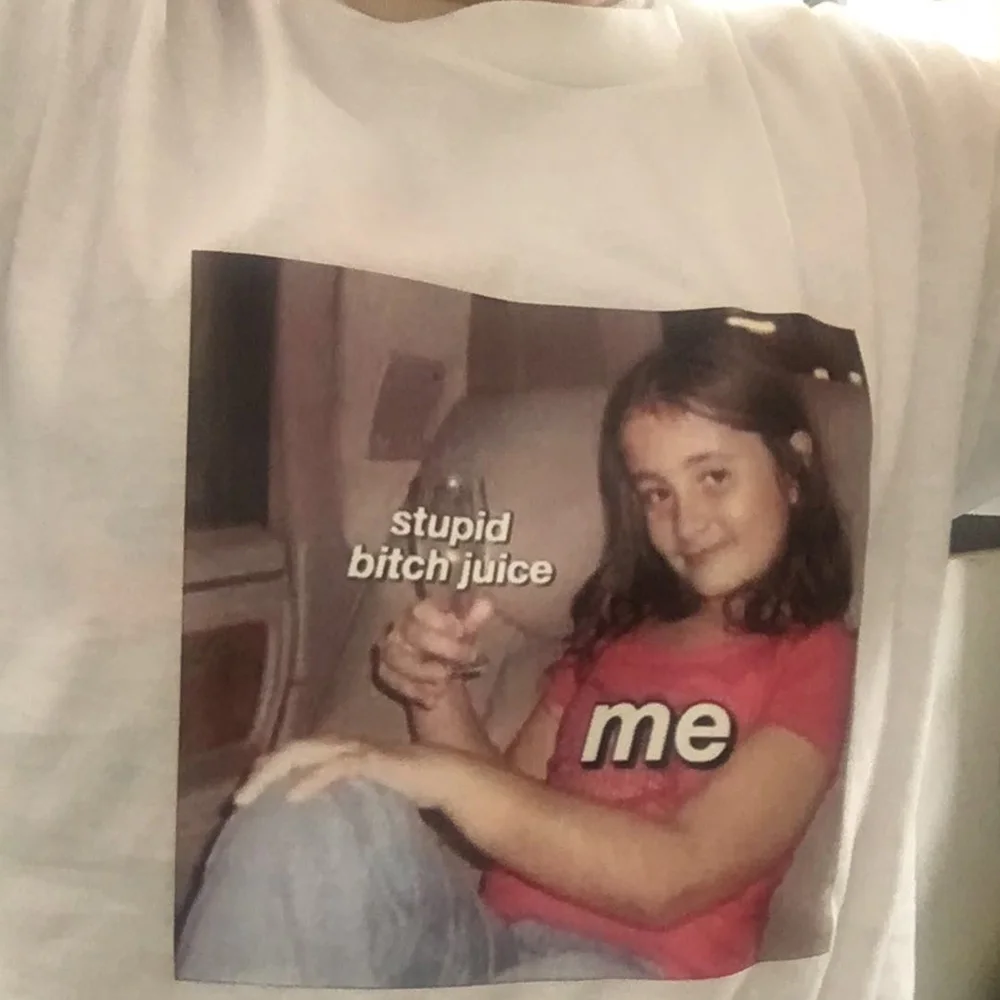 Hlúpy Šťavy T Shirt Ženy Unisex Meme Vtipné Tričko Bokovky Vytlačené Grunge Vintage Tees Oblečenie, Topy