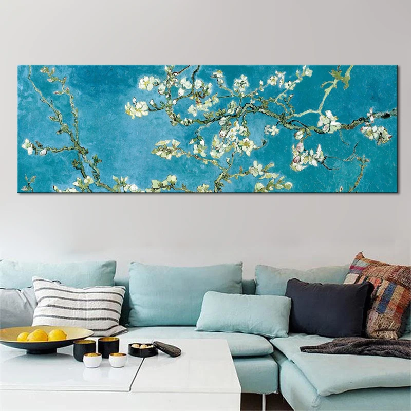 Holandský Maliar Van Gogh je Kvitne Mandľový Strom Plagáty Tlačiť Nástenné Umelecké Plátno na Maľovanie Famou Maľovanie Dekoratívny Obraz na Izbu