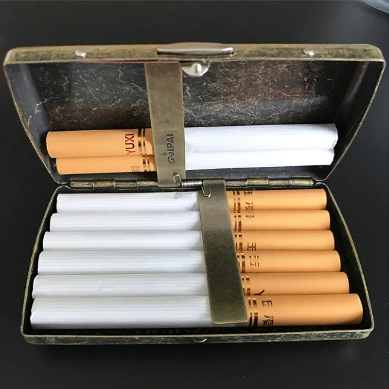 Horúce Male Vrecko 12 Cigariet Prípade Vintage Kovové Konštantína Cigariet Boxy, Držiaky Na Fajčenie Boxy