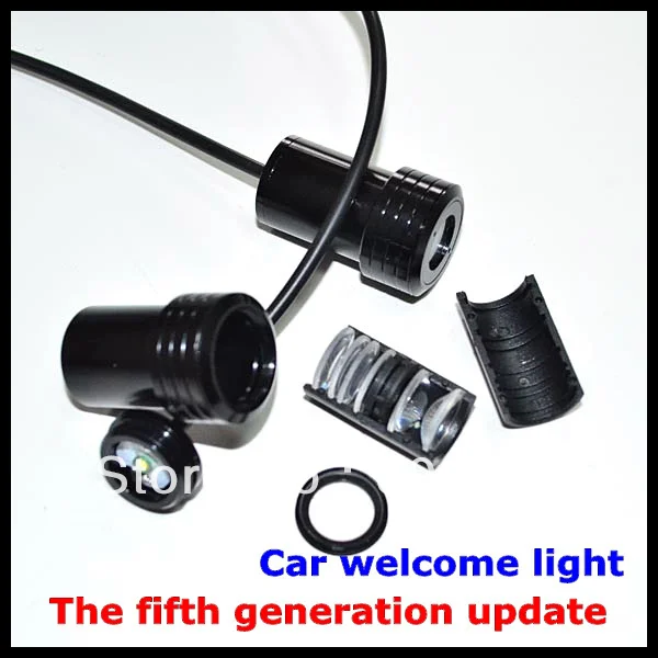 HOT PREDAJ!!!Piata generácia aktualizovať Nové 7W Dvere Auta Vitajte Svetlo Laserového Svetla s autom logo Tieň, svetlo
