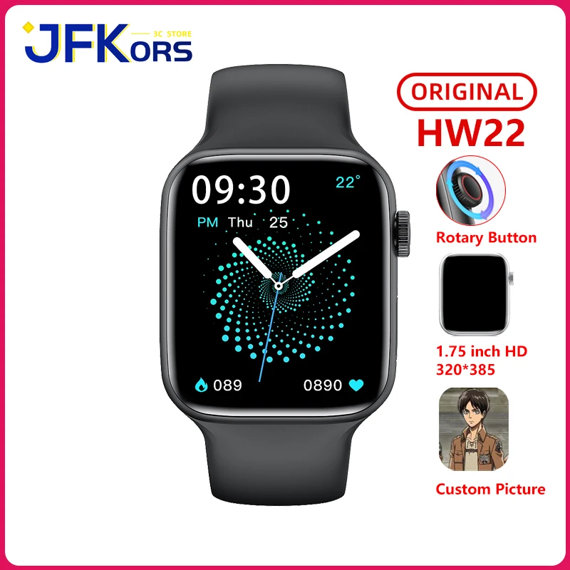 HW22 Smart Hodinky Muži Ženy Bluetooth Vlastné Hodinky Smartwach Pre IOS Android PK IWO 13 12 AK76 W26 W46 Série 6 reloj