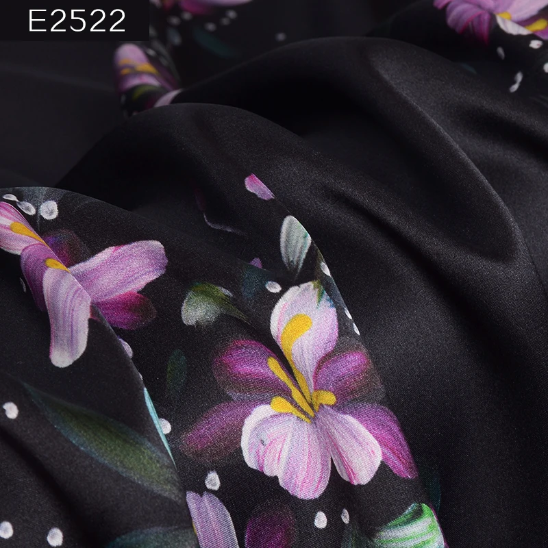 HYSK pure hodvábny satén textílie lúka vintage vlastné digitálna tlač pôvodné ťažký hodváb vojvodkyňa charmeuse tkaniny zásob E2518