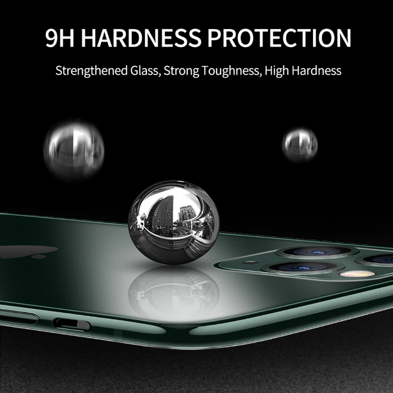 IHaitun Luxusné Sklo puzdro Pre iPhone 11 Pro Max Prípadoch Sklo, Ultra Tenký Kryt Pre iPhone SE 2020 Transparentná Zelená Mäkké Hrany