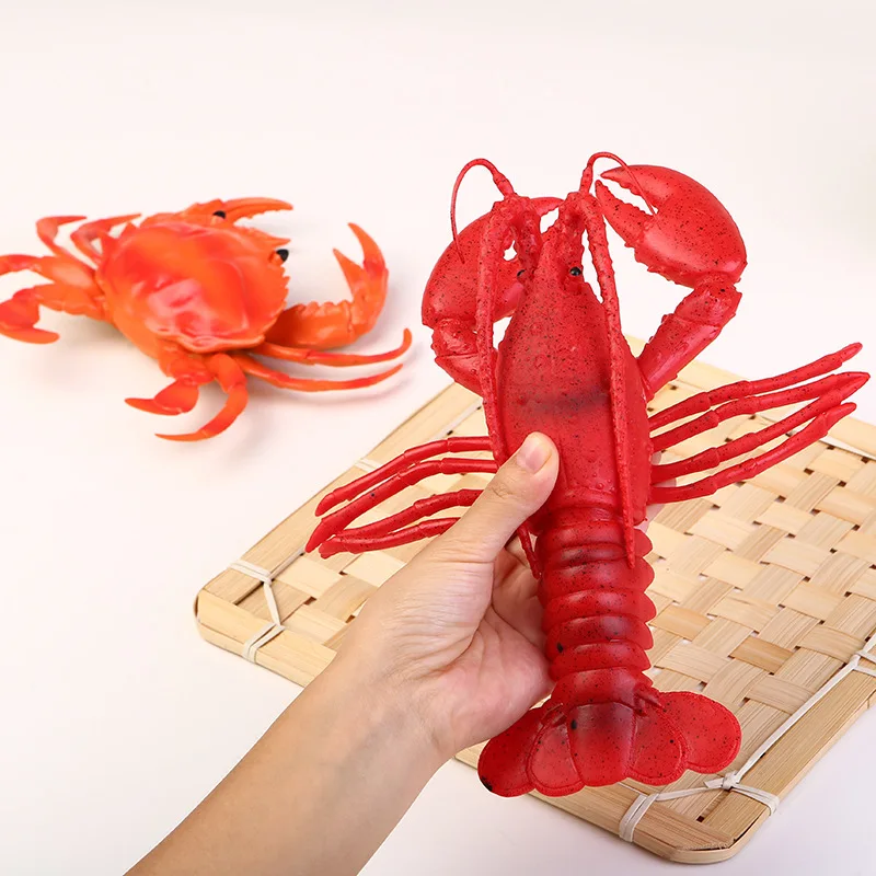 Imitácia hračka lobster krab ošípaných morský živočích model detí raného vzdelávania kognitívne hlas hračka dekorácie, rekvizity