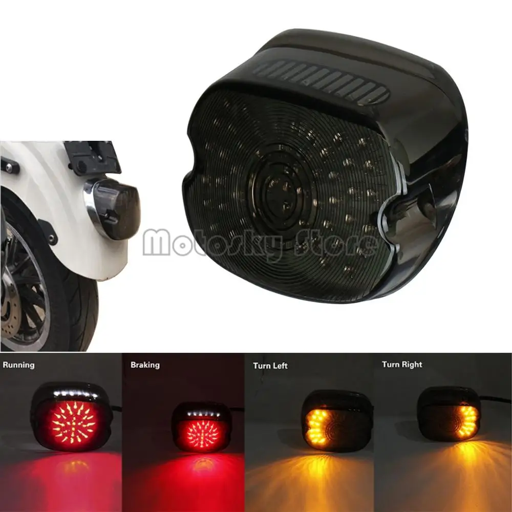 Integrované LED zadné svetlo smerovku vhodné Pre Harley Davidson Softail Sportster Road King Fat Boy