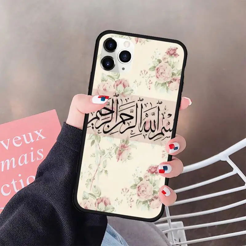 Islamský Moslimských Bismillah Vlastné Mäkké Telefón puzdro Gumené pre iPhone 11 pro XS MAX 8 7 6 6 Plus X 5S SE 2020 XR prípade
