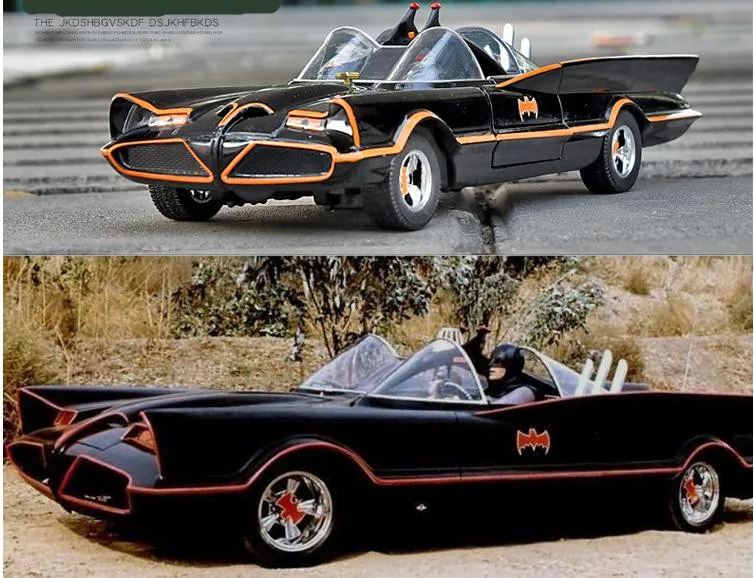 Jada 1:24 Diecast Auto Batmobile Klasiky TV Lincoln Futura S Robin Hračka Obrázok