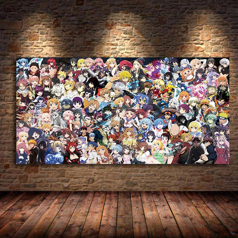 Japonské Anime Naruto Jeden Kus Olej na Plátne Obrazy Stenu Cartoon Art Plagáty a Výtlačkov Pre Spálne Domáce Dekorácie