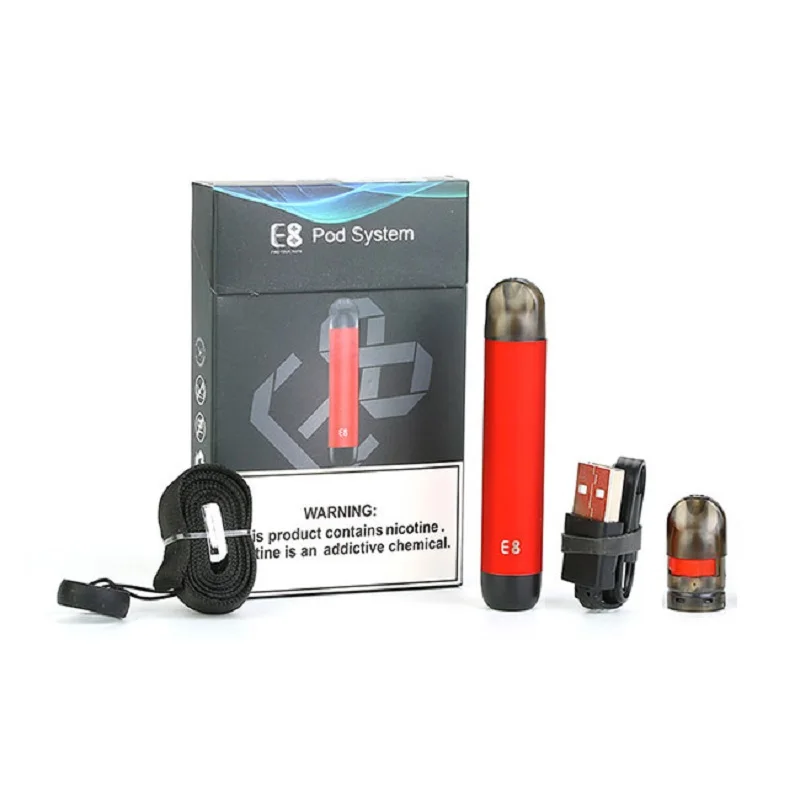 JDI E8 Pod Systém Kit 350mAh 1.2 ml/1.5 ohm/1.8 ohm E Cigareta auta vs Minifit