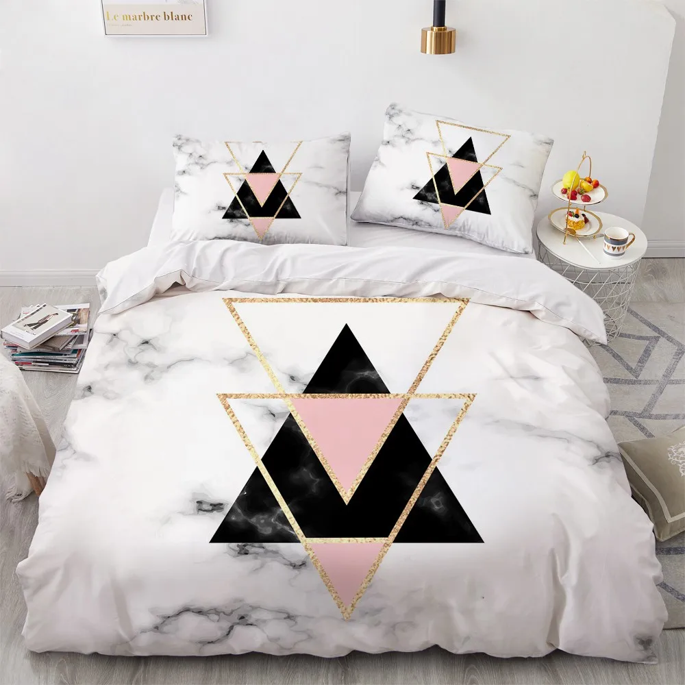 Jednoduché posteľná bielizeň Sady 3D Marbling Povlaky na Prikrývku Kryt Nastaviť Cumlík Posteľná obliečka na Vankúš Kráľ, Kráľovná Full Double Domov Texitle