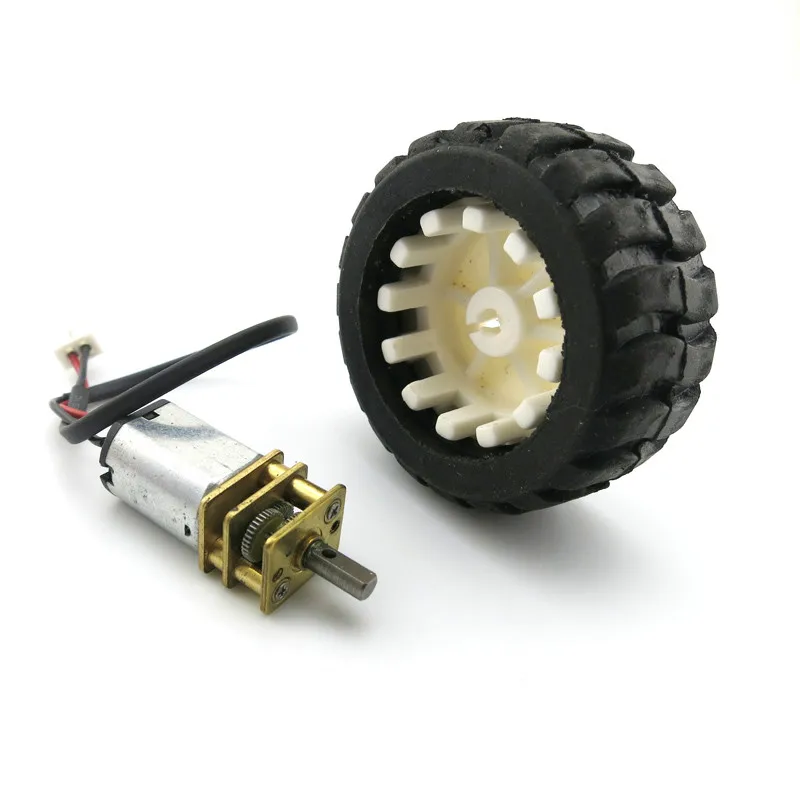 JMT N20 Micro Gear Motor & Gumové Kolesá pre DIY Robot Inteligencie Model Auta, Prevodovky Motorových Kolies Súprava Náhradných Dielov