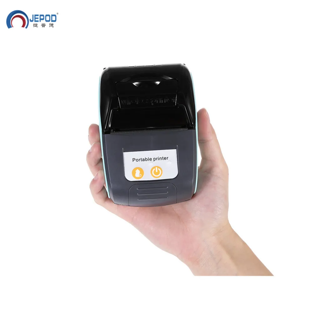 JP-210 58mm Mobile Printer Bezdrôtová prenosné prenosné tepelné doručenia tlačiareň vrecku bill tlačiarne pre systém IOS, Android