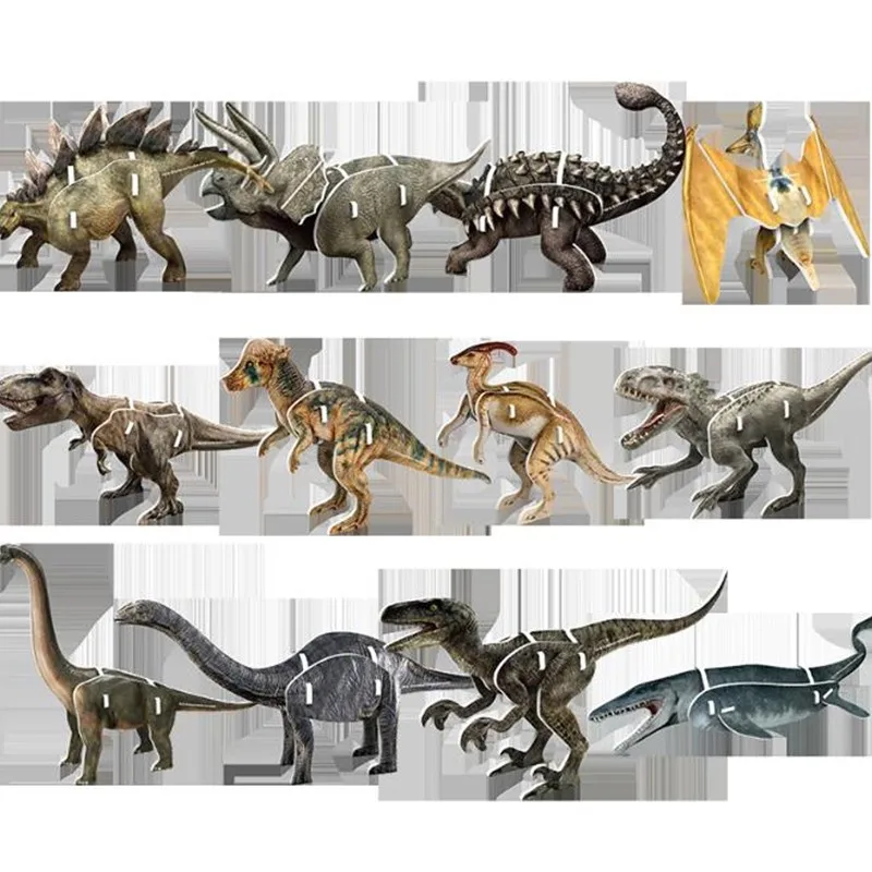 Jurský Sveta Dinosaurov Pôvodné Dinosaura Hračiek 3D Puzzle Pre Deti a Chlapcov, Vzdelávacie Hračky 12 Jurský Dinosaurov