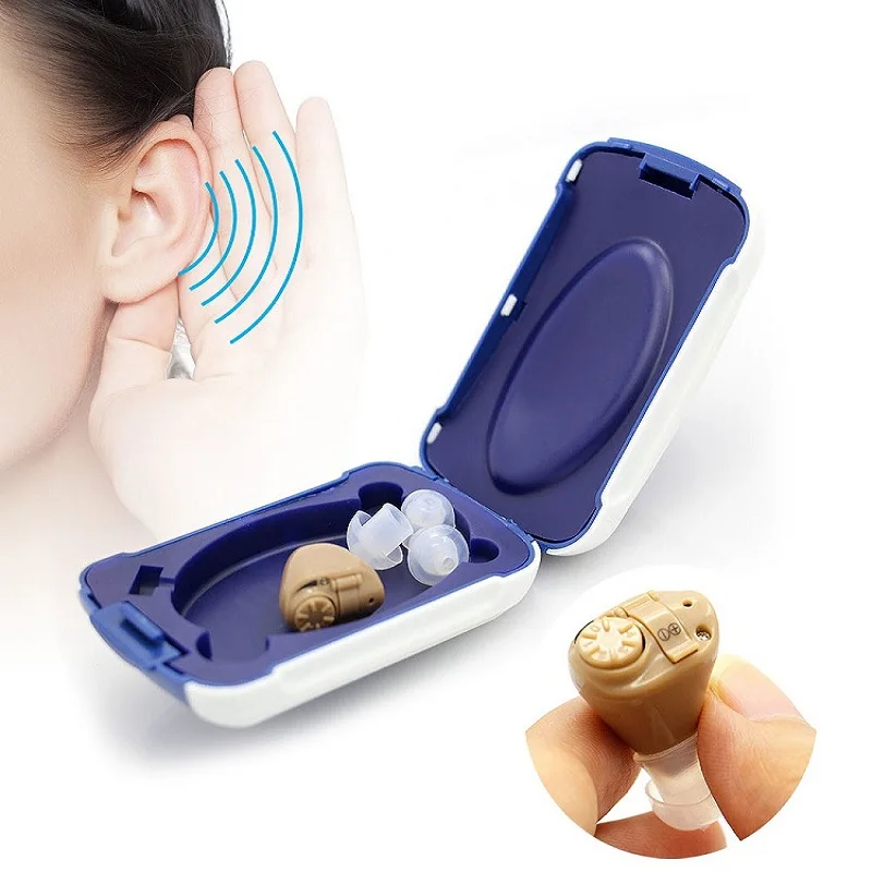 K-82 Mini Sluchadla V Uchu S Batériami Načúvacie Prístroje Pre Sluchovo Postihnutých/Starších Neviditeľné Zvukový Zosilňovač Pre Hluchota
