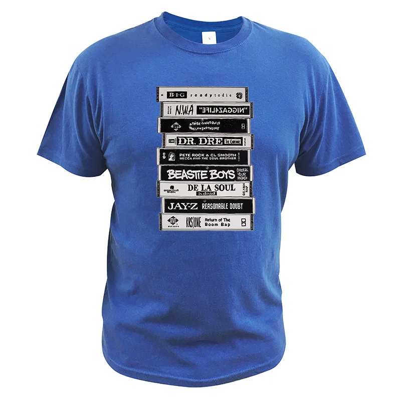 Kazety Old School Rap T Shirt Hip Hop Hudba Tričko EÚ Veľkosť Bavlna Pohodlné Basic Tee Topy