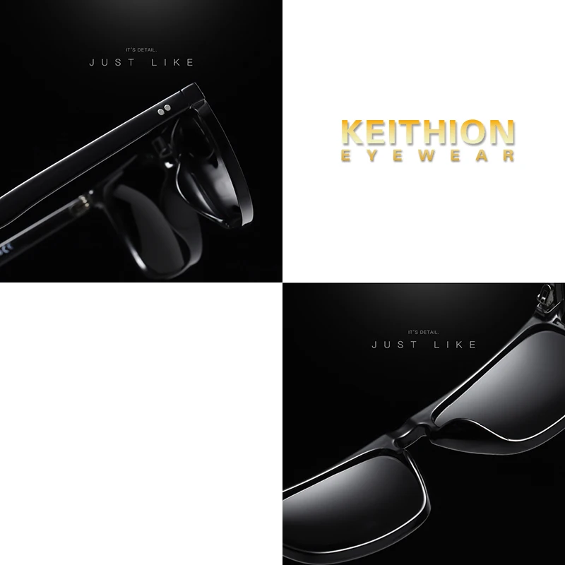 KEITHION Značky Polarizované slnečné okuliare Mužov UV400 Klasické Mužské Námestie Okuliare Jazdy Cestovné Okuliare Gafas Oculos