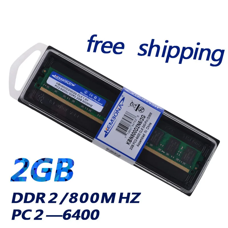 KEMBONA dobré ceny a vysokú kvalitu DIMM PC DESKTOP DDR2 2GB 800mhz 2G DDR2 ram pamäť len na-M-D doska