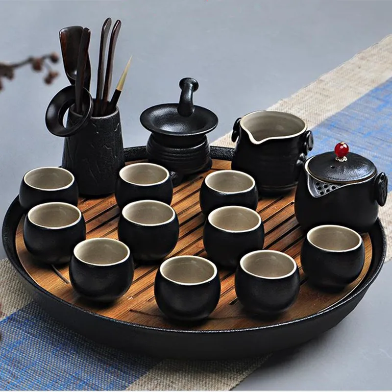 Keramika Bambusu Čaju zásobník Drenáţnych Vôd skladovanie Kung Fu Čaj nastaviť izba Rada tabuľka Čínsky, Japonský čaj pohár obrad nástroje Čaj Nastaviť