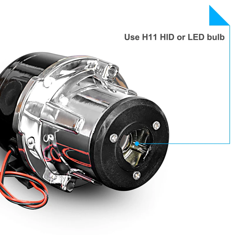 Kovové 2,5 Palca Bi-Xenónové HID Auto Auto-Styling Hmlové Svetlo Projektora Objektív Hi/Lo Univerzálny Hmlové Svietidlo Auto Retrofit H11 Led Žiarovky HID